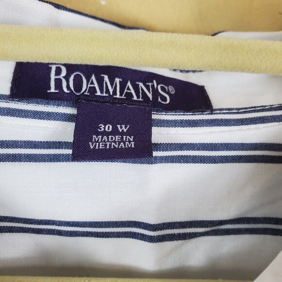 ROAMAN'S Striped Kate Tunic Big Shirt Size 30W - Picture 11 of 12